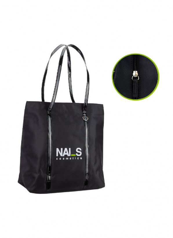 Ērta, eleganta, izturīga soma ar NAI_S cosmetics logotipu...