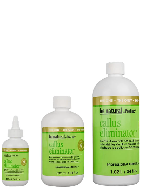 BE NATURAL Callus Eliminator is the fast and effective solution to even the toughest of calluses. Callus Eliminator saves you time and effort by doing the work for you! Callus Eliminator actually breaks calluses down in just minutes. Then simply file them away. No cutting!...