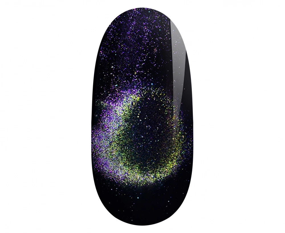 Multi-dimensional magnetic gel polish with fine, reflective chrome particles helps attain the desired result with a special magnet. Use on top of black gel polish to achieve a dramatic effect, perfect...