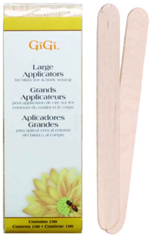 GiGi Large Applicators are sanitary, disposable applicators for use with our high quality waxes. These treatment applicators are the choice of the seasoned professional, as well as the beginner. Perfe...