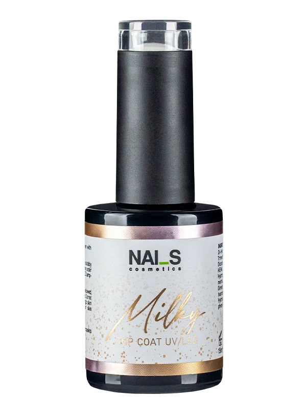 Top coating without a sticky layer with a masking, slightly milky effect. Medium consistency, does not turn yellow or crack. Designed to cover the entire nail or create modern designs. Suitable for creating the effect of Baby Boomer and Ombre. The top will help to mask imperfections, as well as create a French manicure with a milky effect.  Designed for use on top of gel polish and gel.The polymerization time in the lamp is 30sec, UV 1min....