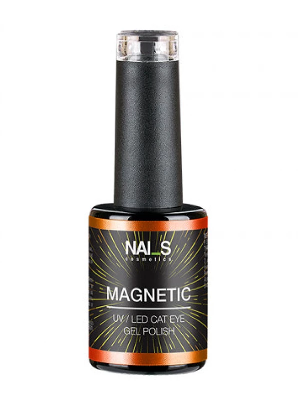 This long-lasting gel polish is composed of metal microparticles that transform into various patterns and accents with the help of special magnets. To achieve a stunning effect, use a high-quality, specially designed item. Magnetic gel polish has an intense, opaque pigment. It dries well, does not shrink or pull away from the free edge of the nail. Ideal for application under the cuticle. Available in over 30 shades.Volume: 12 ml.   Polymerization time: LED — 30 sec, UV — 3 min...