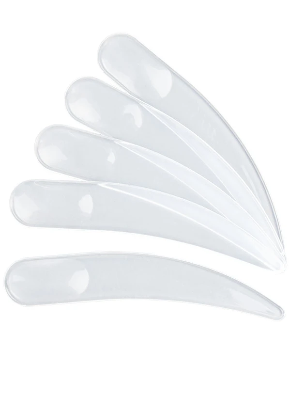 Gel application spatulas, 5 pcs.Practical spatulas for working with nail modelling gels and other thicker-consistency materials. The spatula makes it easy to take the required amount of product from the jar and apply it into dual forms or use it for other nail modelling techniques. Convenient and practical for both everyday salon work and training.Set includes: 5 pcs....