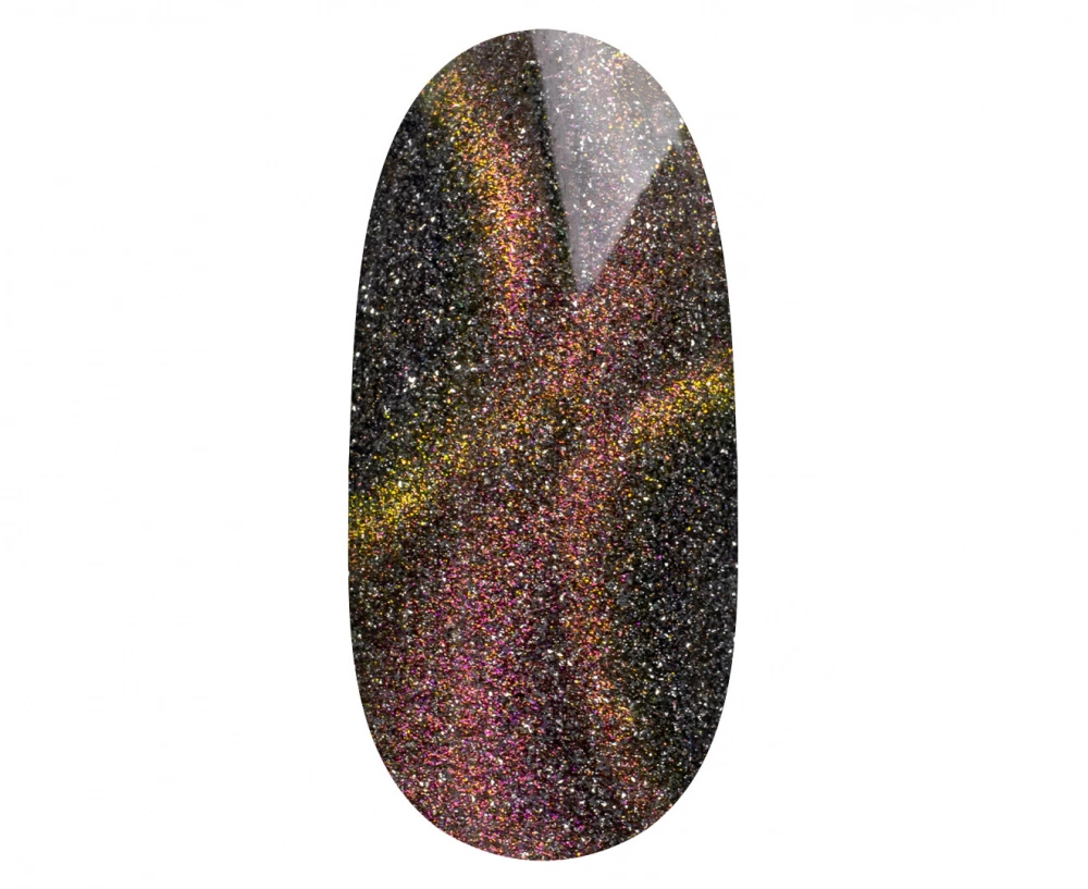 A long-lasting gel polish consisting of metal micro-particles that can be transformed into different patterns and accents under the influence of a spe...
