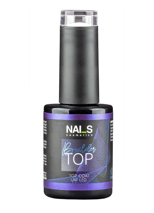 Builder Top – virsējais pārklājums bez lipīgā slāņa, paredzēts gellakas vai gela pārklājuma izlīdzināšanai un nostiprināšanai.Tā konsistence ir nedaudz biezāka, tāpēc tas ir lieliski piemērots arī dažādu 3D dizainu pārklāšanai. Mainoties vides temperatūrai, piemēram, vasaras laikā, produkts var kļūt nedaudz šķidrāks, taču tas neietekmē tā kvalitāti un funkcionalitāti.Nodrošina izcilu manikīra spīdumu līdz pat nākamajai profilaksei. Nemaina pamatkrāsu, neplaisā, nedzeltē un izceļ jebkuras gellaka...
