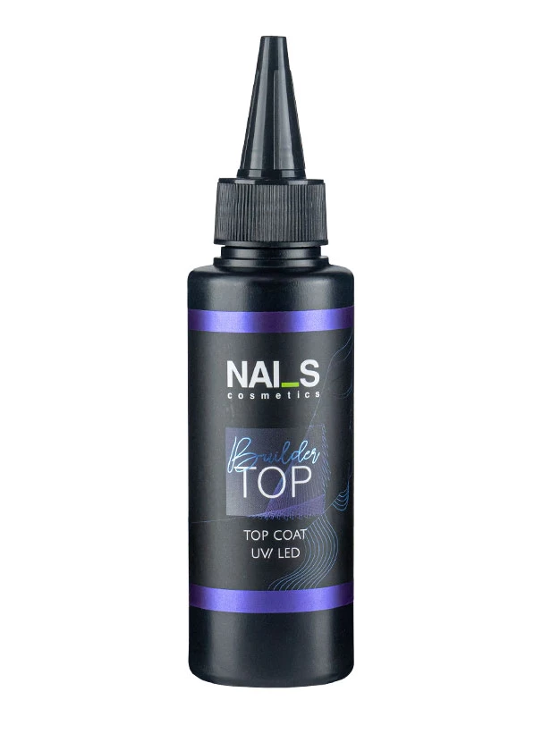 Builder Top coat without a tacky layer for leveling out and strengthening gel polish/gel coat.It has a relatively thick consistency, so it is also suitable for use over 3D designs.The top coat provides an excellent shine up until the next manicure. It does not alter the base color, does not crack, does not yellow, and accentuates the shade of any gel polish/gel color. Moreover, it protects the manicure from scratches.Polymerization time in LED lamp — 30 seconds, UV lamp — 1 minute....