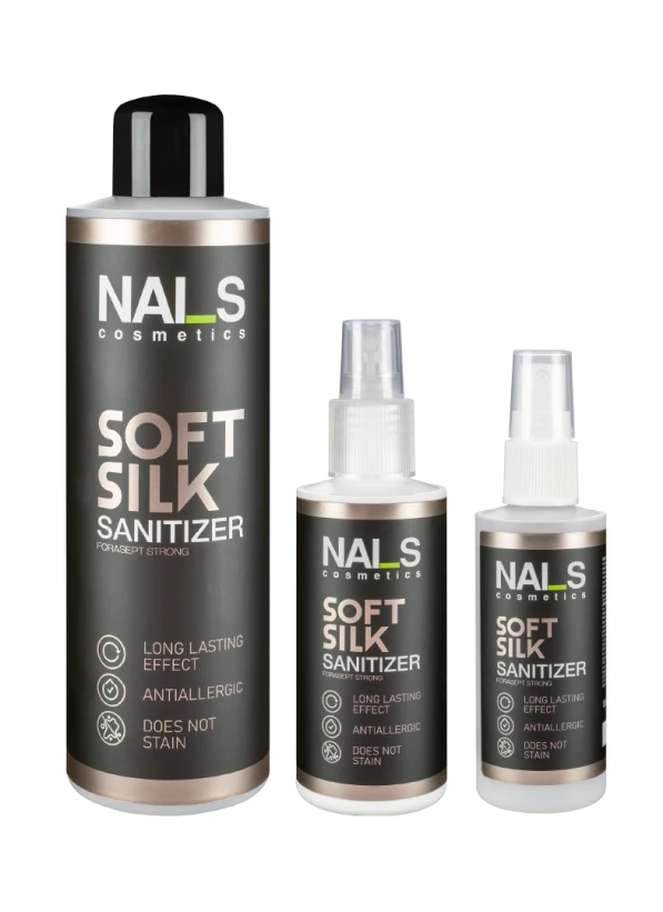 SOFT SILK SANITIZER FORASEPT STRONGДля профессионального использования: Для дезинфекции рук и поверхностей. Продукт содержит компоненты, которые помогают сохранять эластичность и мягкость кожи, не пересушивая её.Способ применения: Нанести небольшое количество средства (3 мл) на руки и втирать до полного впитывания. Время воздействия – 1–2 минуты. Не смывать водой....