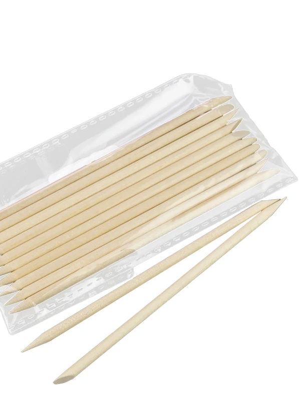 Wooden manicure sticks – 3.8 × 114 mm – a practical and convenient tool for everyday nail care.• Suitable for pushing back cuticles, cleaning nails and preparing them before coating.• Gentle on the nail plate and skin, ensuring precise and careful work.• Double-sided design – one end angled, the other pointed for different uses.• Disposable – hygienic and safe for both salon and home use.Size: 3.8 × 114 mmPack contains: 10 or 100 pcs...
