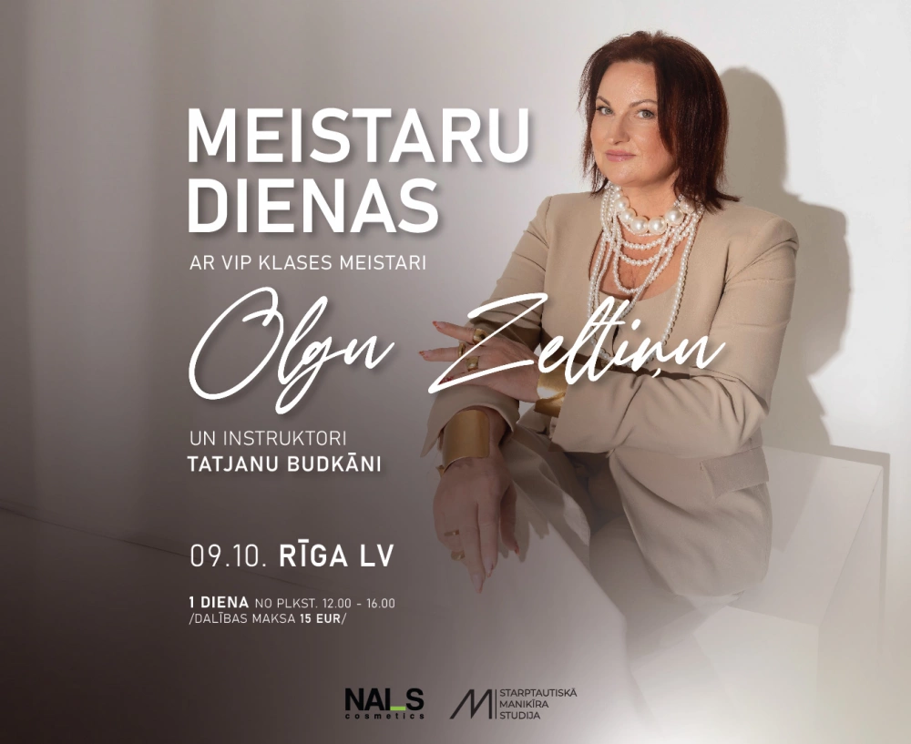 MEISTARU DIENAS ar VIP meistari Olgu Zeltiņu un Intruktori Tatjanu Budkāni

Dalības maksa: 15 eur

08., 09.&nbsp;oktobrī&nbsp;(LV), 10.&nbsp;okbobrī&n...