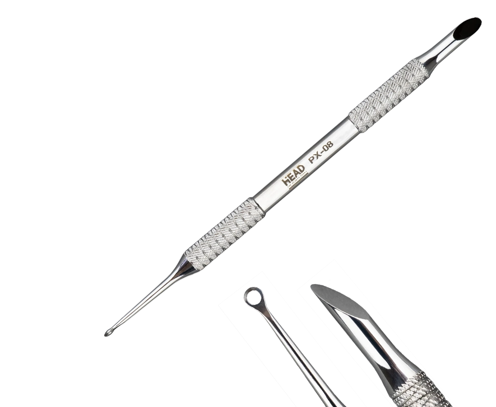 Nerūsējošā tērauda pušeris ērtai kutikulas atbīdīšanai....