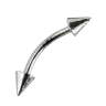6# Silver Black Piercing