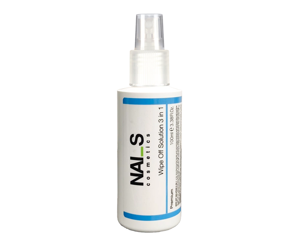 
	
	WIPE OFF SOLUTION 3-IN-1 – attaukojošs un attīrošs šķīdums nagu sagatavošanai.
	Paredzēts lipīgā dispersijas slāņa noņemšanai, naga virsmas attīrī...